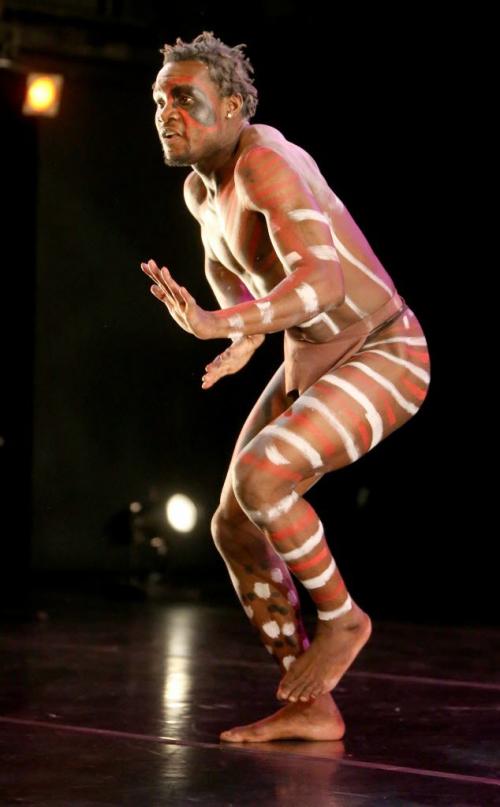 Sale Alberto, from Mozambique, performs in Kudja, presented by NAfro Dance Productions and Artistic Director, Casimiro Nhussi, at the Gas Station Theatre, Wednesday, February 27, 2013. (TREVOR HAGAN/WINNIPEG FREE PRESS)
