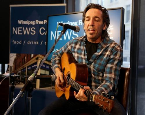 Stephen Fearing, a founding member of Blackie and the Rodeo Kings, performs in the Winnipeg Free Press News Caf¾© Wednesday, February 27, 2013. (TREVOR HAGAN/WINNIPEG FREE PRESS)
