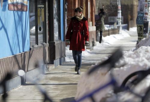 Our Winnipeg photo of Laina Hughes, in her favourite street in the city, Westminster Avenue, near Arlington Street, Wednesday, February 27, 2013. (TREVOR HAGAN/WINNIPEG FREE PRESS)