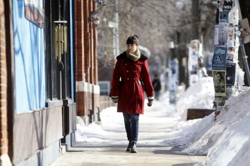 Our Winnipeg photo of Laina Hughes, in her favourite street in the city, Westminster Avenue, near Arlington Street, Wednesday, February 27, 2013. (TREVOR HAGAN/WINNIPEG FREE PRESS)