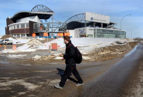 Investors Group Field on University of Manitoba campus Thursday afternoon See Bartley Kives story- February 28, 2013   (JOE BRYKSA / WINNIPEG FREE PRESS)
