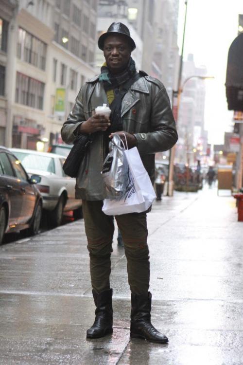 StreetStyle Babatunde Ajiboye - For Saturday March 9th 2013 (New York City) photographed by Celine Bonneville Winnipeg Free Press