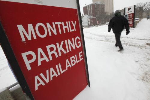 March 4, 2013 - 130304  -  The parking lot at 370 Hargrave Monday, March 4, 2013. John Woods / Winnipeg Free Press