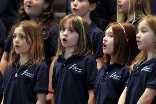 Lakewood Intermediate Choir performs at Westminister United Church where the school groups played. March 8, 2013  BORIS MINKEVICH / WINNIPEG FREE PRESS