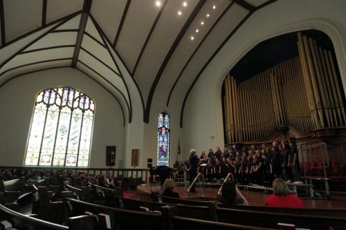 Lakewood Intermediate Choir performs at Westminister United Church where the school groups played. March 8, 2013  BORIS MINKEVICH / WINNIPEG FREE PRESS