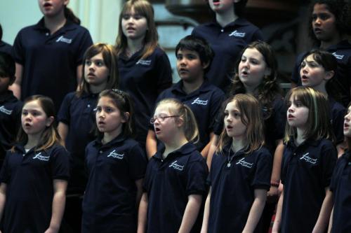 Lakewood Intermediate Choir performs at Westminister United Church where the school groups played. March 8, 2013  BORIS MINKEVICH / WINNIPEG FREE PRESS