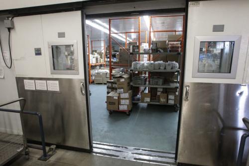 The doors to the huge freezer open during a tour of the Regional Distribution Facility at the WRHA Nutrition and Food Services Centre at 345 De Baets Street in St. Boniface.  130312 - Tuesday, March 12, 2013 -  (MIKE DEAL / WINNIPEG FREE PRESS)