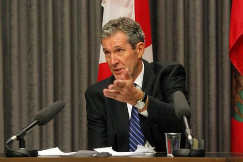 Brian Pallister makes a major policy announcement at the Legislature this morning. Various photos with various expressions. March 18, 2013  BORIS MINKEVICH / WINNIPEG FREE PRESS