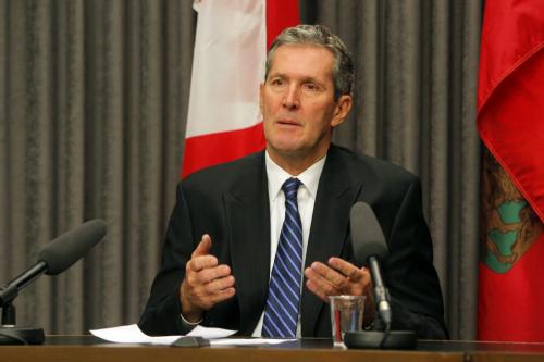 Brian Pallister makes a major policy announcement at the Legislature this morning. Various photos with various expressions. March 18, 2013  BORIS MINKEVICH / WINNIPEG FREE PRESS