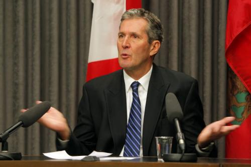 Brian Pallister makes a major policy announcement at the Legislature this morning. Various photos with various expressions. March 18, 2013  BORIS MINKEVICH / WINNIPEG FREE PRESS