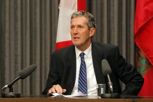 Brian Pallister makes a major policy announcement at the Legislature this morning. Various photos with various expressions. March 18, 2013  BORIS MINKEVICH / WINNIPEG FREE PRESS