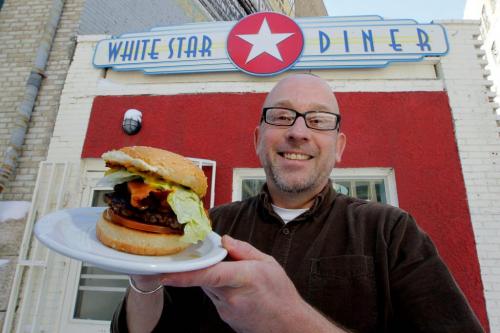 White Star Diner, 58 Albert Street. Bruce Smedts is the owner and serves mega burgers and has lots of ocean liners stuff in the store. March 19, 2013  BORIS MINKEVICH / WINNIPEG FREE PRESS