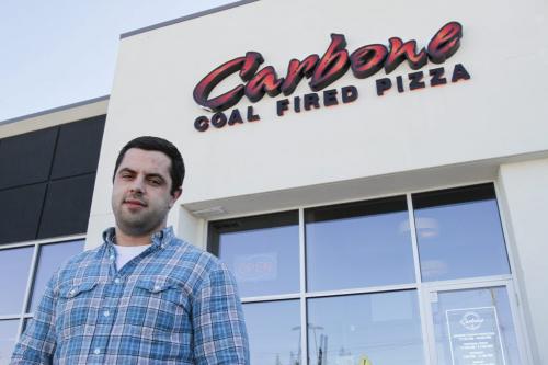 Carbone Coal-Fired Pizza co-owner-operator Daniel Simon anticipates the opening of a second Winnipeg location this coming September. The new location is at 260 St. Mary Ave. downtown. March 21, 2013. (REPORTER: MURRAY MCNEILL) (JESSICA BURTNICK/WINNIPEG FREE PRESS)