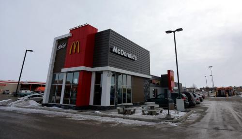 McDonalds where crowbar attack happened early morning, Sunday, March 24, 2013. (TREVOR HAGAN/WINNIPEG FREE PRESS) Two 19-year-old men face a number of charges after using a crowbar to smash a restaurant and car window on Leila Avenue. Winnipeg police responded to a fight involving several men at the eatery in the 800 block of Leila about 12:40 a.m