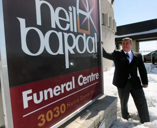 Eirik Bardal of Neil Bardal funeral centre could be heading into a legal battle with his company nameSee Gordon Sinclair story- March 27, 2013   (JOE BRYKSA / WINNIPEG FREE PRESS)