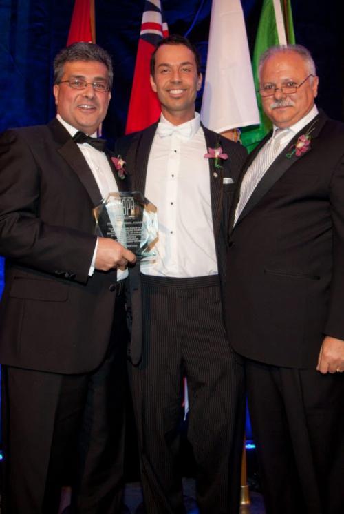 JOHN JOHNSTON / WINNIPEG FREE PRESS  Social Page for March 30th, 2013 Sons of Italy ÄìWinnipeg Convention Center  (L to R):  2013 CIBPA Professional Award winner Tony Catanese, with Tat-Liang Fabio Cheam (President, Order Sons of Italy, Garibaldi Lodge) and Bob Sacco (President, Canadian and Italian Business and Professional Assn. )