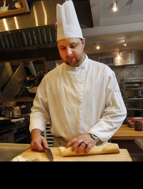 Celebrity Cook Off , will take place at the Caboto Centre with Doug Speirs , Doug Brown , Big Daddy Tazz , Ina Sidhu as well as Mike Brown. In pic Mike Brown head chef at DeLuca's cooking studio will be Doug's cooking partner ..  KEN GIGLIOTTI / April . 2 2013 / WINNIPEG FREE PRESS