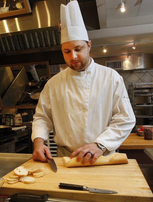 Celebrity Cook Off , will take place at the Caboto Centre with Doug Speirs , Doug Brown , Big Daddy Tazz , Ina Sidhu as well as Mike Brown. In pic Mike Brown head chef at DeLuca's cooking studio will be Doug's cooking partner ..  KEN GIGLIOTTI / April . 2 2013 / WINNIPEG FREE PRESS