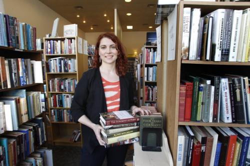 Aimee Peake at Bison Books, her store along with Jim Anderson Books, Greenfield Books and The Bookman have grouped together in a book mall in Bison Books.    (WAYNE GLOWACKI/WINNIPEG FREE PRESS) Winnipeg Free Press April 2 2013