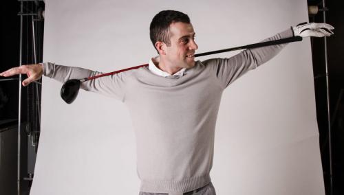 Wellness Institute personal trainer Tim Shantz talks about how to best prepare to tee off on the golf course this season. Wednesday, April 3, 2013. (COLUMNIST: TIM SHANTZ) (JESSICA BURTNICK/WINNIPEG FREE PRESS)