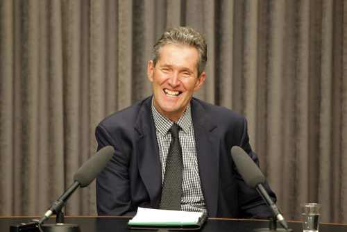 Brian Pallister speaks to the media about the budget that is being released tomorrow. April 15, 2013  BORIS MINKEVICH / WINNIPEG FREE PRESS