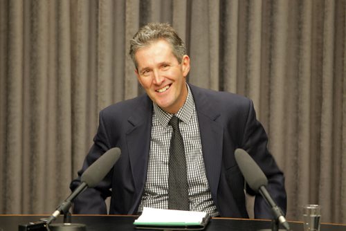 Brian Pallister speaks to the media about the budget that is being released tomorrow. April 15, 2013  BORIS MINKEVICH / WINNIPEG FREE PRESS