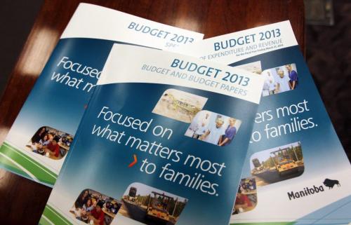 PHOTOS OF THE 2013 MANITOBA BUDGET. April 16, 2013  BORIS MINKEVICH / WINNIPEG FREE PRESS