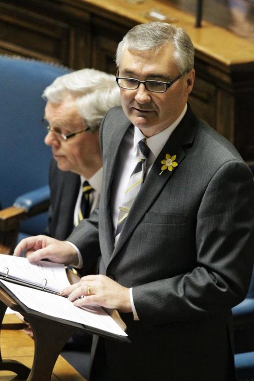 
Manitoba's Finance Minister Stan Struthers presents the 2013 budget in the Legislative Assembly Tuesday afternoon.
130416
April 16, 2013
MIKE DEAL / WINNIPEG FREE PRESS