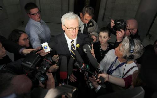 2013 BUDGET - Premier Greg Selinger comments to the media. April 16, 2013  BORIS MINKEVICH / WINNIPEG FREE PRESS