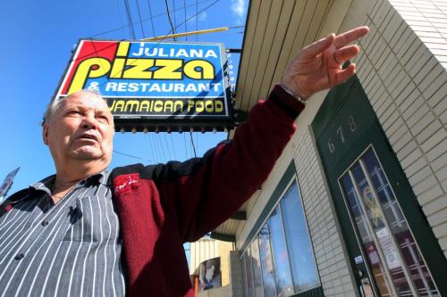 Vic Polsom who owns Julian Pizza at 678 Ellice Ave in the middle of a battle with the City of WinnipegSee Jen Skerritt story- April 19, 2013   (JOE BRYKSA / WINNIPEG FREE PRESS)