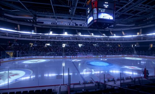 About 3000 fans from the ticket waiting list were treated to an open Winnipeg Jets' practice at MTS Centre in Winnipeg, Sunday, April 14, 2013. (TREVOR HAGAN/WINNIPEG FREE PRESS)