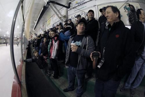 The stands were full as the Richmond Sockeyes' and Saskatoon Royals' played in the Keystone Cup gold medal game in St.Malo, Sunday, April 21, 2013. The Keystone Cup is the Western Canada Junior B Hockey Championship. (TREVOR HAGAN/WINNIPEG FREE PRESS)