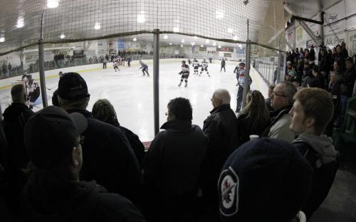 The stands were full as the Richmond Sockeyes' and Saskatoon Royals' played in the Keystone Cup gold medal game in St.Malo, Sunday, April 21, 2013. The Keystone Cup is the Western Canada Junior B Hockey Championship. (TREVOR HAGAN/WINNIPEG FREE PRESS)