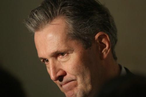 Progressive Conservative Party of Manitoba leader Brian Pallister-answers questions following question period at the Manitoba Legislature Monday afternoon.See Bruce Owen and Larry Kusch stories- April 22, 2013   (JOE BRYKSA / WINNIPEG FREE PRESS)