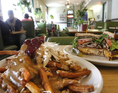 Restaurant review - Osborne Village Cafe. The  Turkey Poutine and Club Mansion. Marion Warhaft story(WAYNE GLOWACKI/WINNIPEG FREE PRESS) Winnipeg Free Press April 24 2013