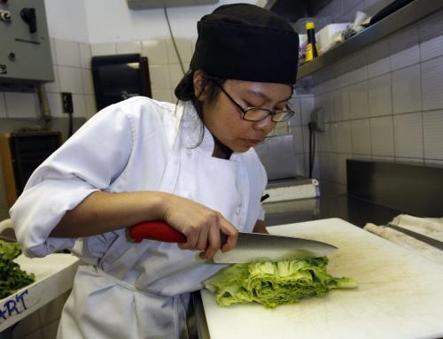 Maree Rodriguez takes culinary training at the Hilton Wpg Airport hotel - FYI or Saturday special on vocational education. At each location thereÄôll be a Seven Oaks high school student serving an apprenticeship. Nick Martin Story -  KEN GIGLIOTTI / April . 24 2013 / WINNIPEG FREE PRESS