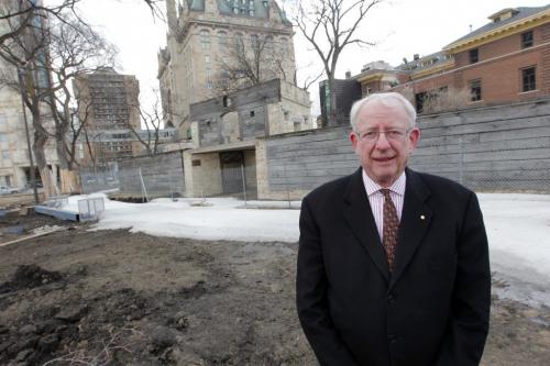 Friends of Upper Fort Garry chairman Jerry Gray. The development finally starts in May with landscaping. April 24, 2013  BORIS MINKEVICH / WINNIPEG FREE PRESS