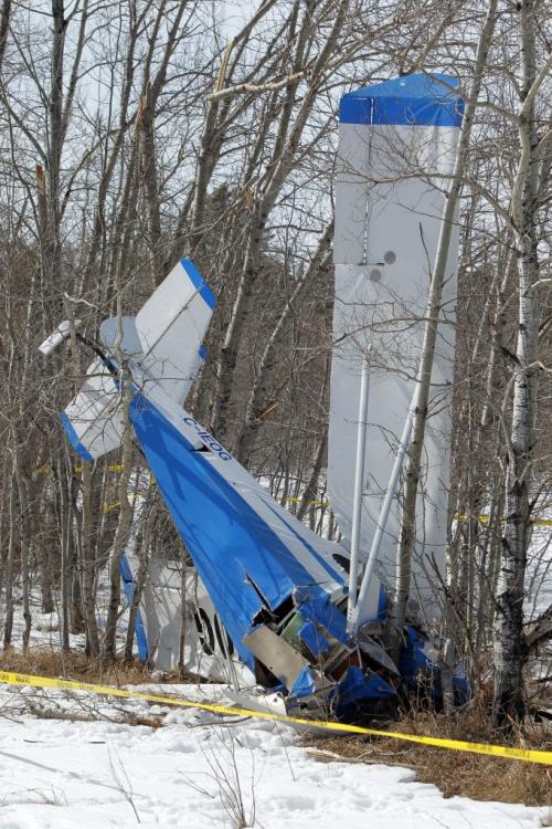 Ultralight class plane crashed just off Provincial road 304 one km east of Hwy 12. RCMP RELEASED MORE INFO. April 25, 2013  BORIS MINKEVICH / WINNIPEG FREE PRESS