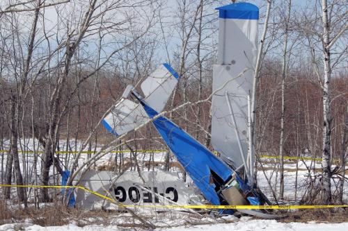 Ultralight class plane crashed just off Provincial road 304 one km east of Hwy 12. RCMP RELEASED MORE INFO. April 25, 2013  BORIS MINKEVICH / WINNIPEG FREE PRESS