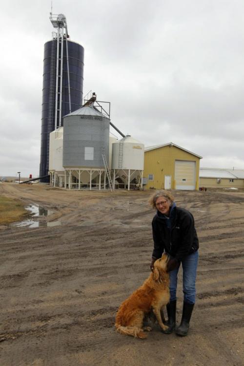 Margaret Rempel is a single, female hog farmer, since her husband died a decade ago. Her farm is near Landmark, Manitoba. Various photos of her on the farm. May 1, 2013  BORIS MINKEVICH / WINNIPEG FREE PRESS  Bill Redekop story