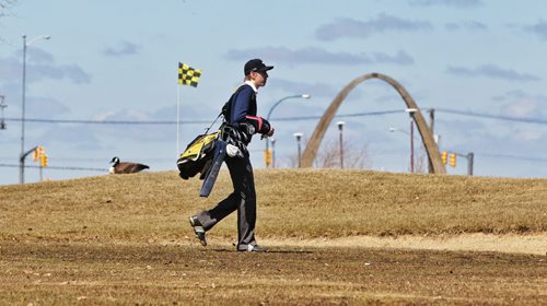 The fairways were swampy, the rough worse and often covered in snow and the greens impossible to read, but James Bergal along with hundreds of others took to the John Blumberg Golf Course Friday for their first golf game of the season. 130503 May 03, 2013 Mike Deal / Winnipeg Free Press