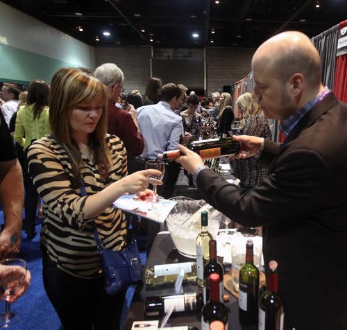 The 12th annual Winnipeg Wine Festival presented by Manitoba Liquor Lotteries Commission in support of Special Olympics Manitoba will see over 7000 people come to the Winnipeg Convention Centre. The April 28 - May 4 festival will host over 130 vendors and over 500 different wines. Both Friday and Saturday nights public tastings sold out, tickets still available for the Saturday matinee tasting.- - Standup Photo-May 03, 2013   (JOE BRYKSA / WINNIPEG FREE PRESS)