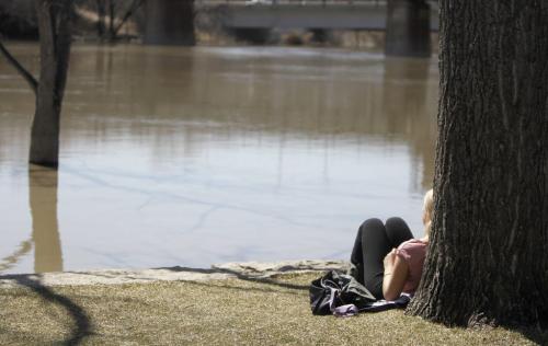 Nice weather at The Forks, Saturday, May 4, 2013. (TREVOR HAGAN/WINNIPEG FREE PRESS)