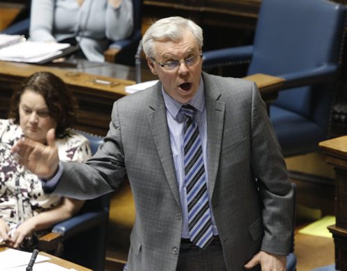 Manitoba Premier  Greg Selinger in the Manitoba Legislature during question period. (WAYNE GLOWACKI/WINNIPEG FREE PRESS) Winnipeg Free Press May 7 2013