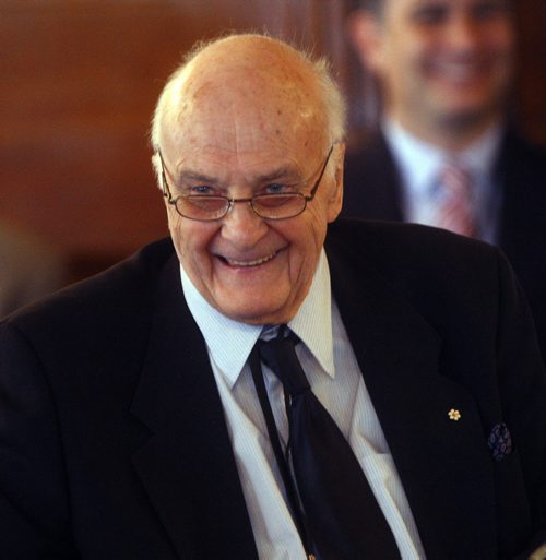 Former Manitoba Premier Howard Pawley also attended the Business Council of Manitoba : Manitoba Past Present & Future  conference at the Fort Garry Hotel - KEN GIGLIOTTI / May 9  2013 / WINNIPEG FREE PRESS