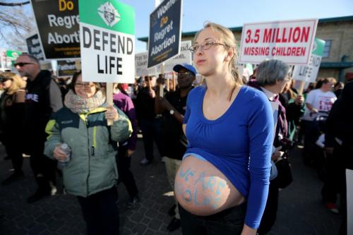 Elizabeth Andrzejczak, 26, who is 34 weeks pregnant, at an Anti Abortion rally at The Forks, Thursday, May 9, 2013. (TREVOR HAGAN/WINNIPEG FREE PRESS) Lindor Reynolds story.