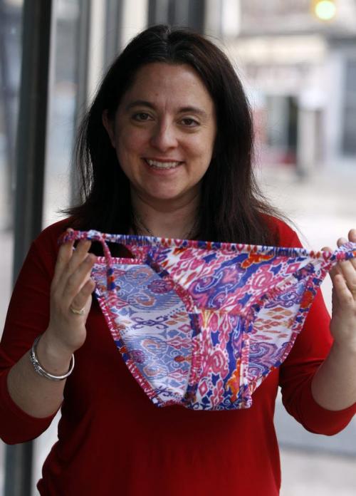 Rachel Starkey  is from Calgary but lives in Egypt , she owns a textile factory that makes low cost feminine hygiene underwear  . Lindor Reynolds story for Saturday May 11  KEN GIGLIOTTI / May 10  2013 / WINNIPEG FREE PRESS