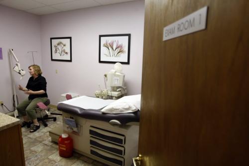 Examination room where abortions  are performed - Abortion Issue Feature Äì Red River Women's Clinic in Fargo North Dakota where new  laws are being considered to challenge  the current Pro Choice legislation currently in effect in North Dakota . Pictures  include tour  give by the clinic director Tammi Kromenaker in photo -KEN GIGLIOTTI / May 16  2013 / WINNIPEG FREE PRESS