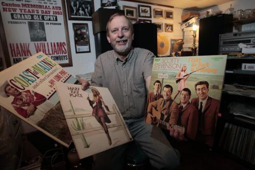 Harry Dyck, a collector of early Country & Western, and bluegrass vinyl records in his basement room of his home in Carman Mb. Bill Redekop story     (WAYNE GLOWACKI/WINNIPEG FREE PRESS) Winnipeg Free Press May 22 2013
