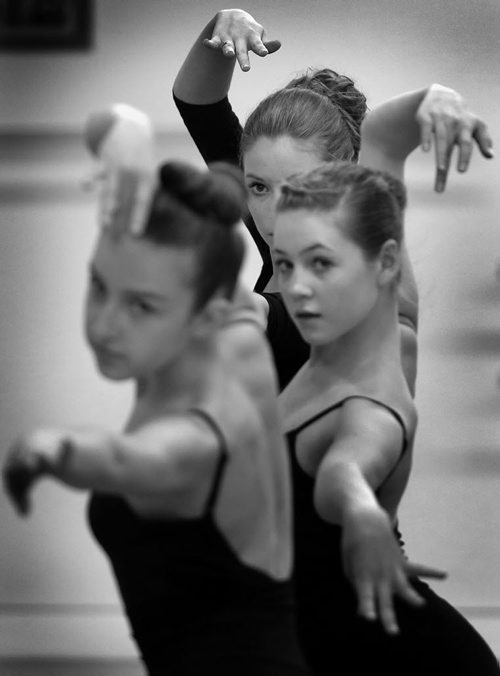 Brandon Sun Senior dancers rehearse a jazz dance number following an hour of ballet practice on Tuesday evening in preparation of the Brandon School of Dance's spring show entitled Seasons. EXPOSURE (Bruce Bumstead/Brandon Sun)